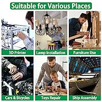 Vista 6 de Surtido de 1500 piezas de tornillos, tuercas y arandelas, kit de pernos y tuercas métricos M2 M3 M4 M5 M6 con cabeza hexagonal de casquillo, acero