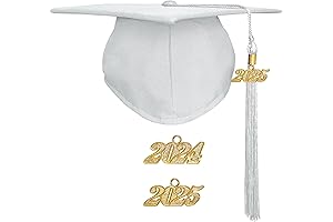 Matte Graduation Cap with 2024 Tassel 2025 Year Charm