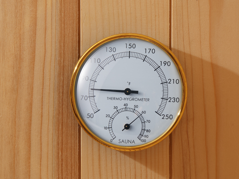 Eamber - Houten Saunathermometer en Hygrometer voor Accurate Temperatuurmeting in de