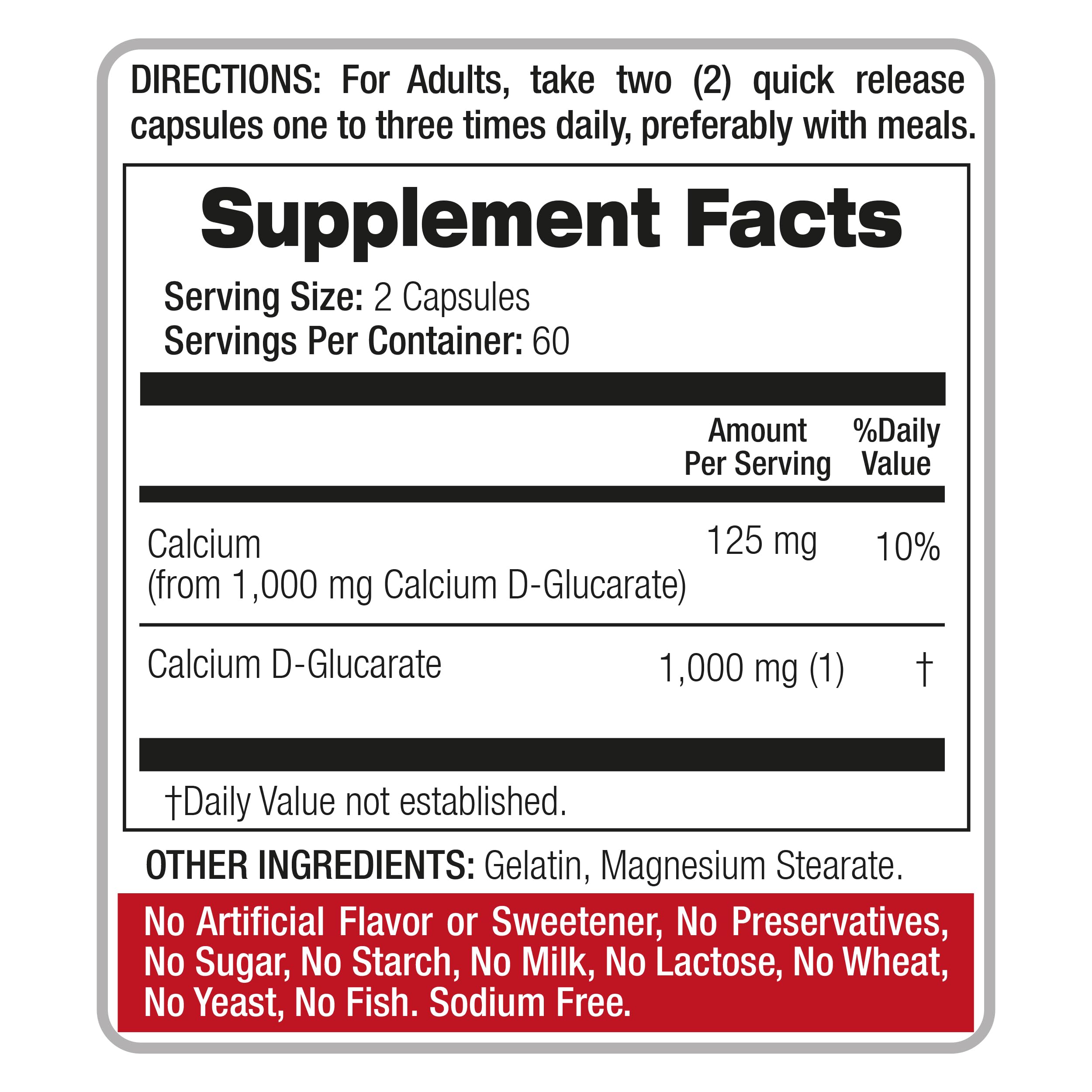 Lab - Calcium d-glucarate, Calcium 1000mg -120 Caps, Calcium Supplement- Menopause Support- Hormone Harmony- Liver Detox- Detox Cleanse- Ultra high Absorption- Calcium, Calcio. — Amazon image 4