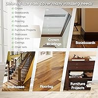 Vista 6 de SHALL 16 Gauge Finish Nails, 2000-Count (1-1/4, 1-1/2, 2, 2-1/2 Inch) 16GA Galvanized Finishing Nails Assorted, Nail Gun Nails & Small Finishing