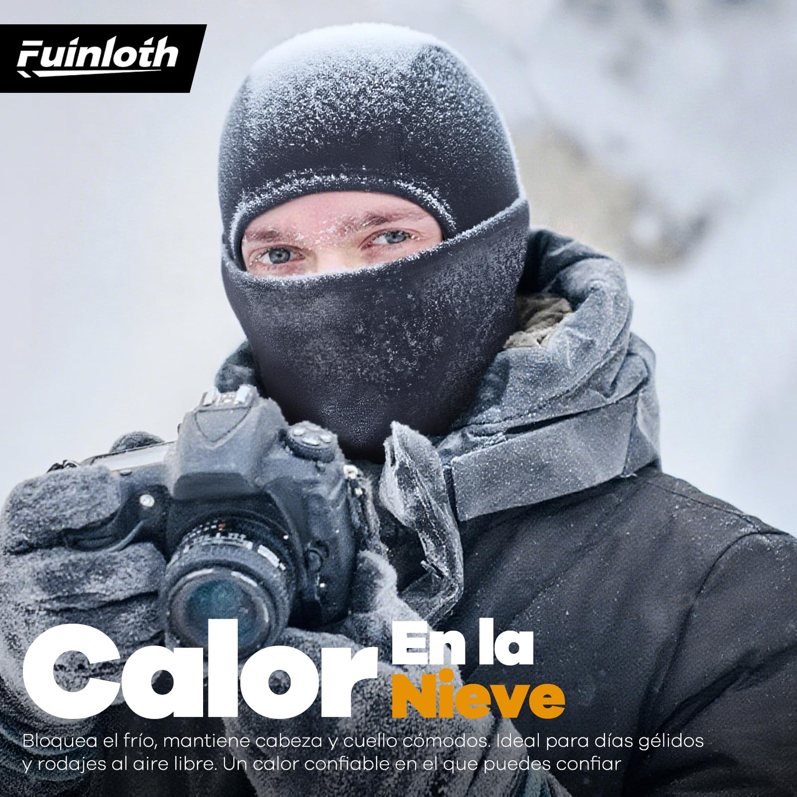 fuinloth Pasamontañas Moto, Invierno Balaclava Anti Viento Termico Sotocasco Esquí Hombre/Mujer