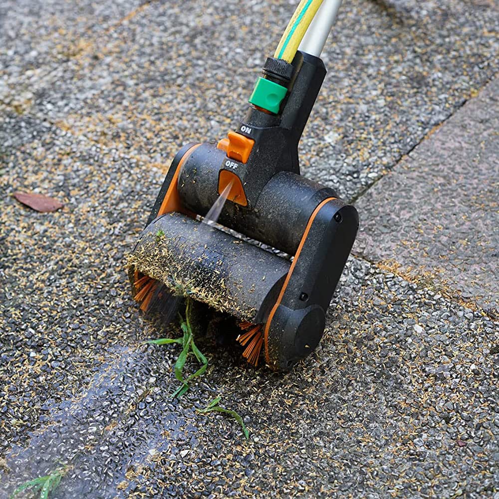 WORX WA0293 szczotka do fug z twardego drutu strumieniowego do akumulatorowego czyszczenia powierzchni WG441E, nadaje się do czyszczenia fug i chwastów, oryginalna część zamienna, łatwy montaż bez