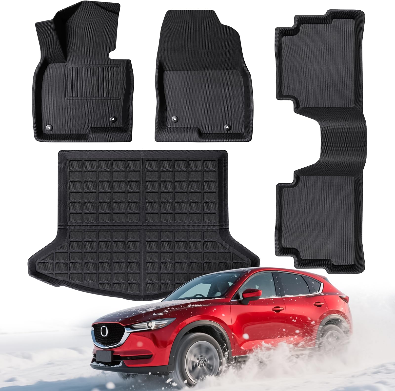 for 2017 2018 2019 2020 2021 2022 2023 Mazda CX5 Floor Mats & Cargo Liner, Mazda CX-5 Floor Mats, Waterproof XPE Mazda CX5 All Weather Floor Mats 2023, 2017-2023 Mazda CX5 Accessories 2023