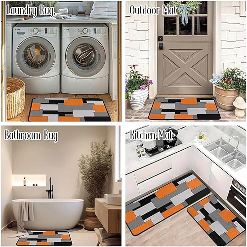 Miniatura 94 de Juego de 2 tapetes de cocina de Navidad, tapete de cocina con respaldo antideslizante, tapete de cocina decorativo lavable para decoración