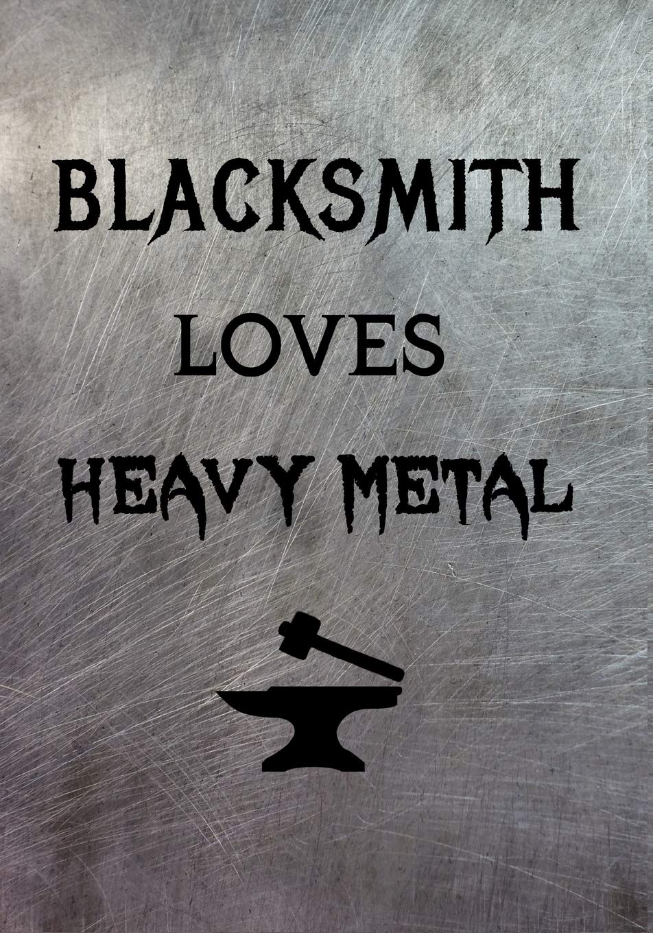 Blacksmith Loves Heavy Metal: Forge, Anvil, Hammer And Tools - Graph Paper (5 x 5) Journal / Notebook - Metal Design Cover