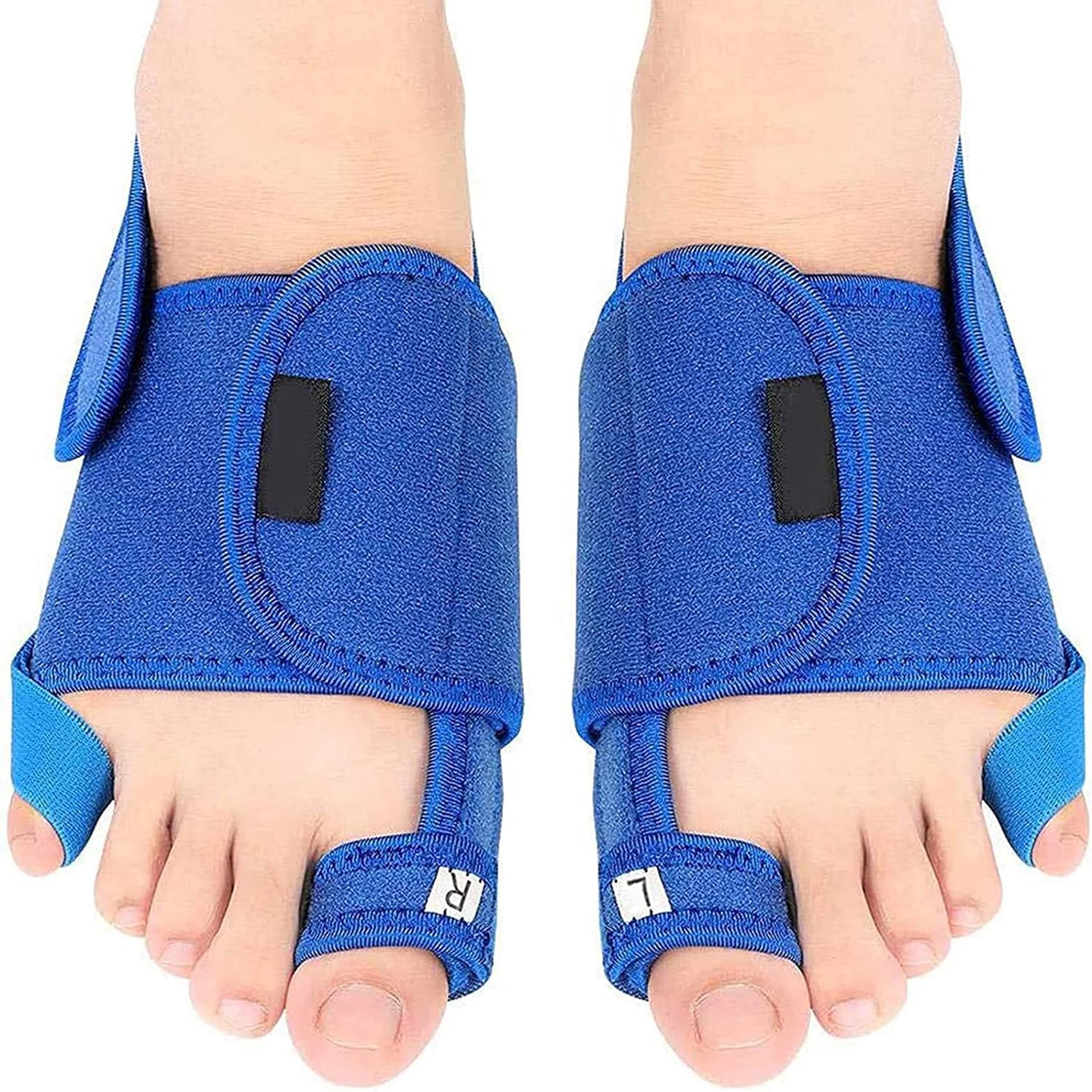 NLAVW 2 STÜCKE Bunion Corrector, Bunion Toe Separators mit Einstellbarer Größe, atmungsaktiv, für Hallux Valgus, Bunion Pain Relief