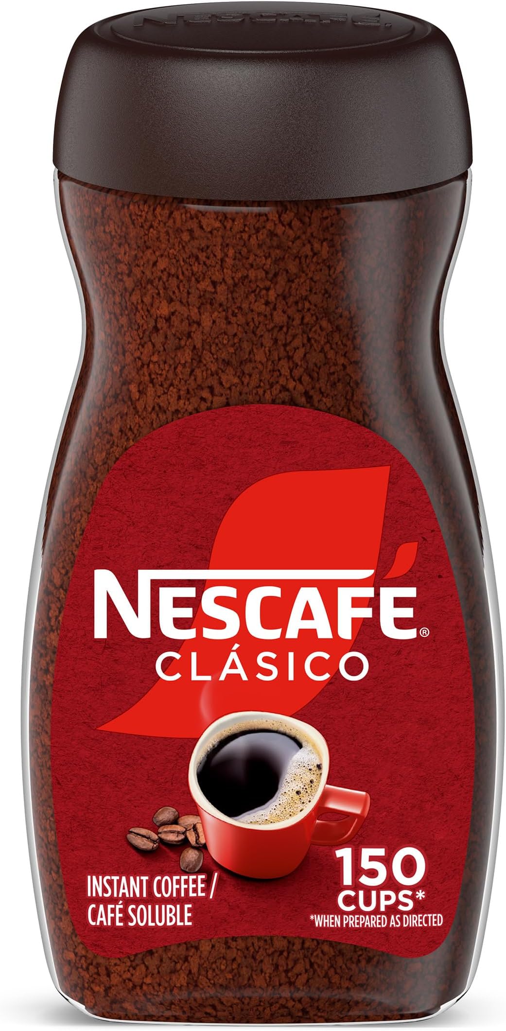 NESCAFÉ CLÁSICO Instant Coffee, Dark Roast Coffee, 1 Jar (10.5 Oz)