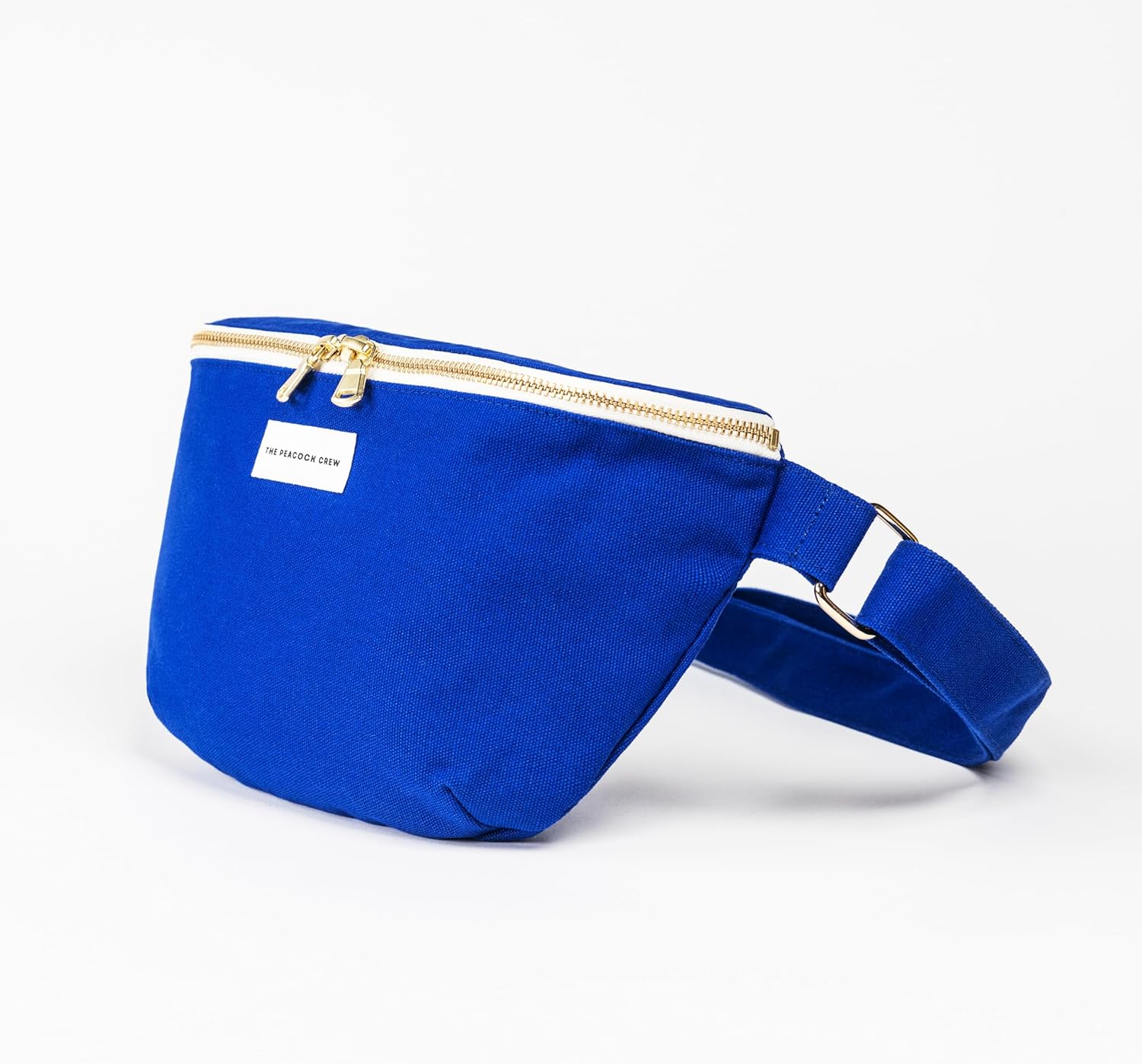 Spacious Indigo Blue Crossbody Belt Bag in Cotton Canvas – Lightweight Comfortable & Elegant Sling Pouch Travel Safe Design & Daily Use – Dual Zippers Fanny Pack for Men & Women - Image 5