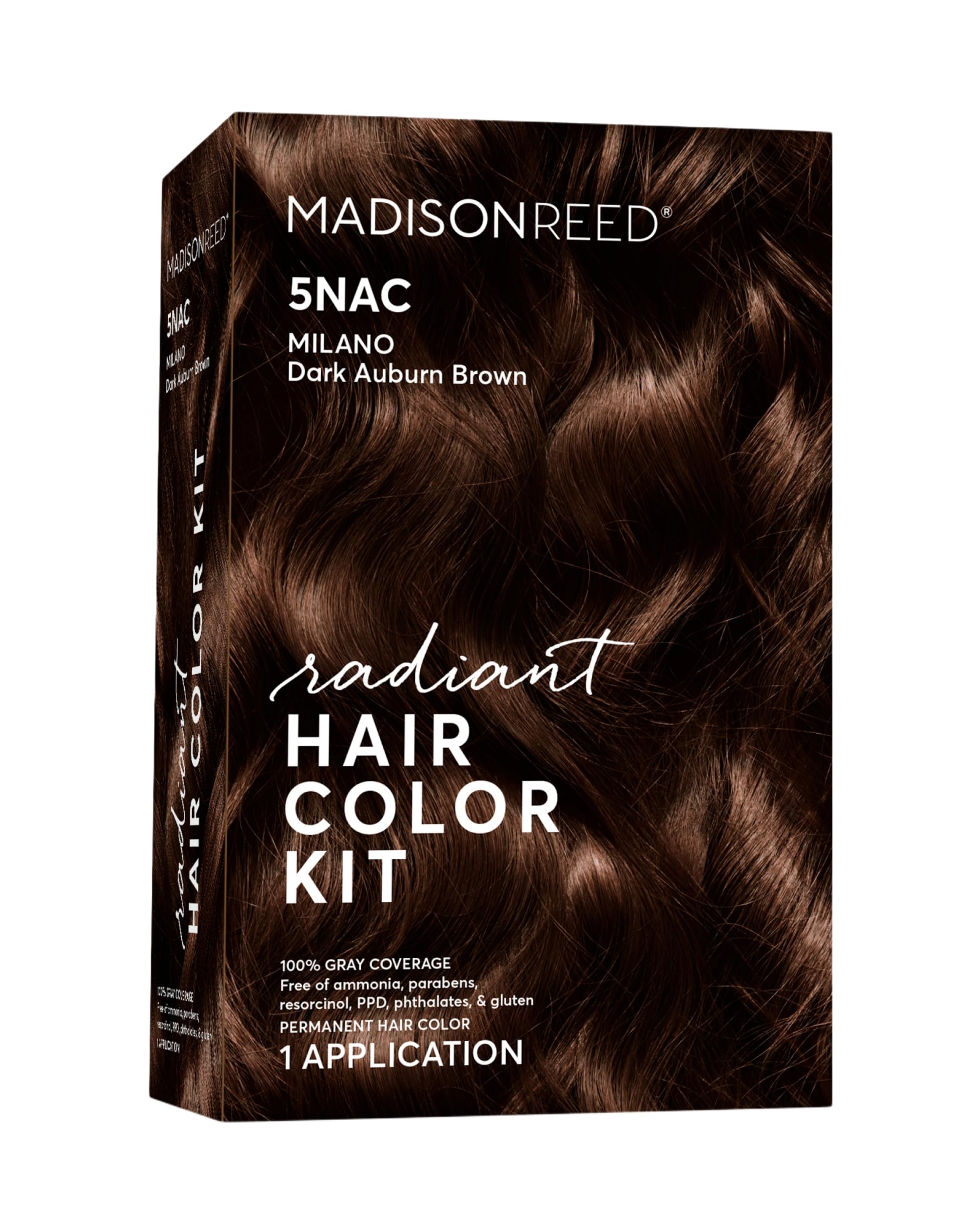 Madison Reed Radiant Hair Color Kit - 5NAC Dark Chocolate Brown with Copper-Auburn Undertones (Milano Brown), Dimensional Gray Hair Blending Permanent