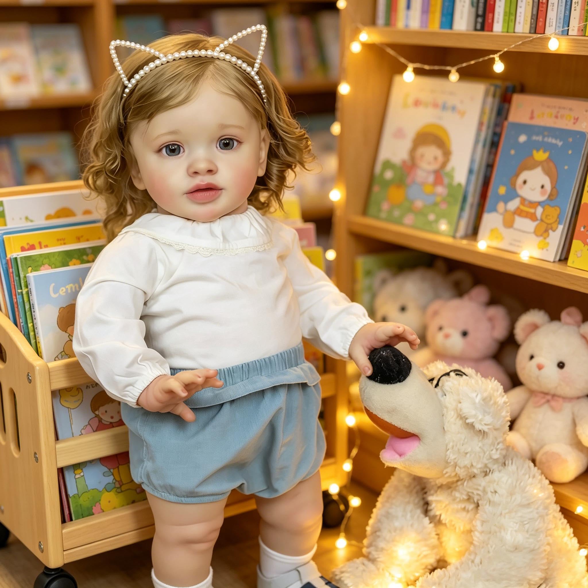Realistische Reborn Kleinkind Puppen Mädchen 26 Zoll 66 cm Große Größe Reborn Babypuppen, Lebensecht Babypuppe Weicher Stoffkörper, Lebhafte Silikon Baby Puppe für Kinder