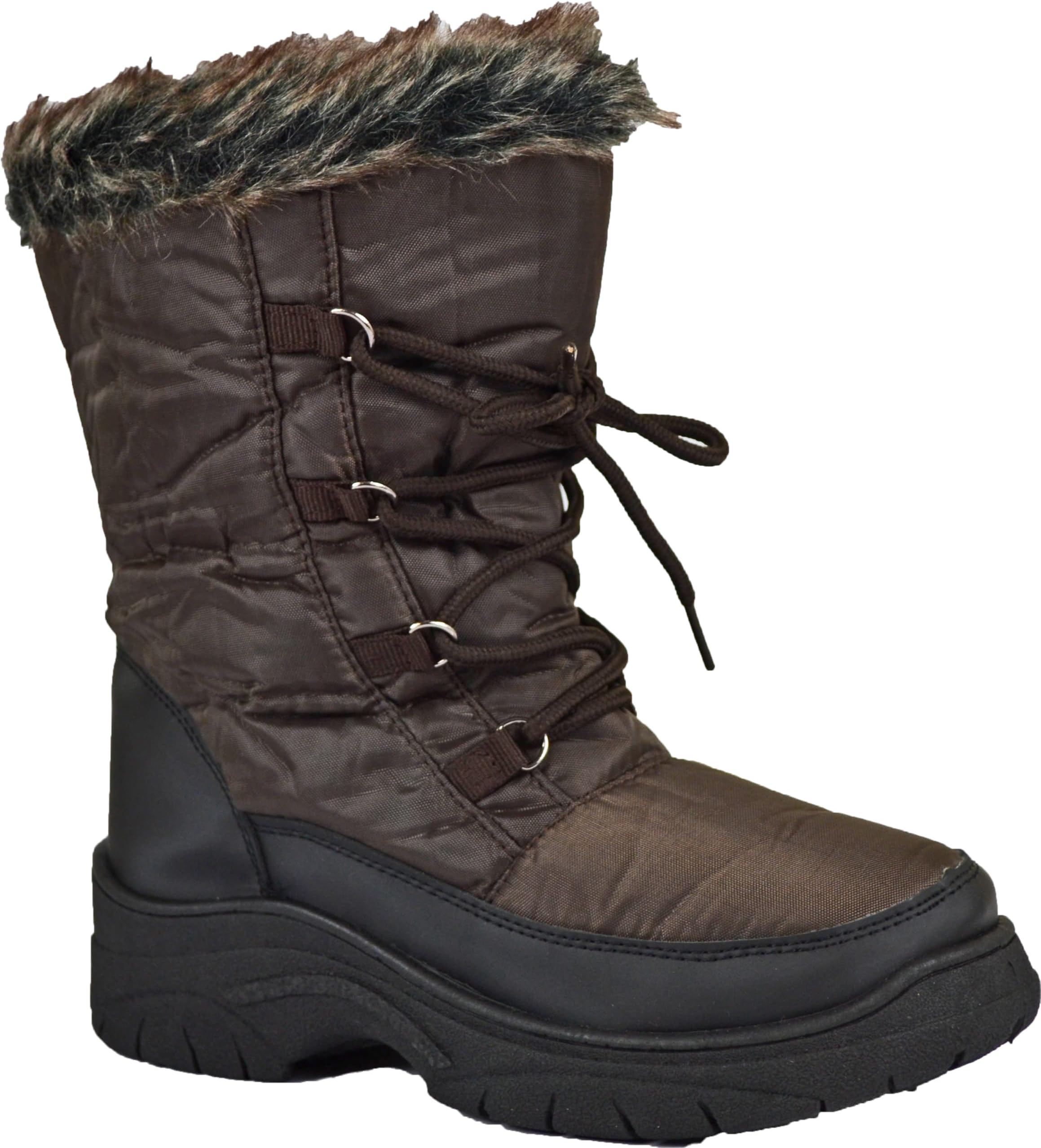 Ladies Snow Boots – Waterproof Mucker Thermal Wellington Boots with Fur Lining | Warm Winter Ski Outdoor Womens