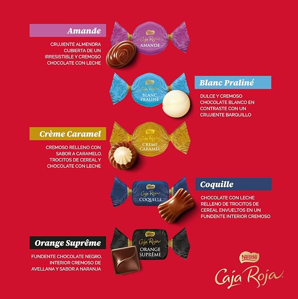 NESTLÉ CAJA ROJA bombones de chocolate con leche lata 250g - 4