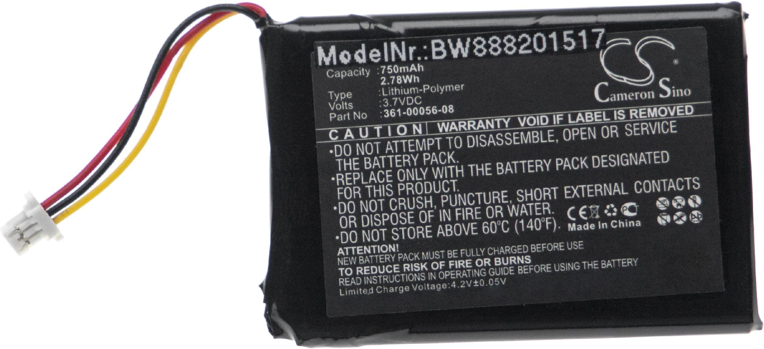 Batterie De Rechange 1100 MAh / 3.7V Li-ion Pour GPS Garmin DriveSmart 5, 50, 51, 55, 61, LMT-S/D - Vhbw