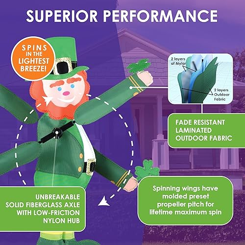 Miniatura 4 de Whirligig Spinner - Duende de 18 pulgadas