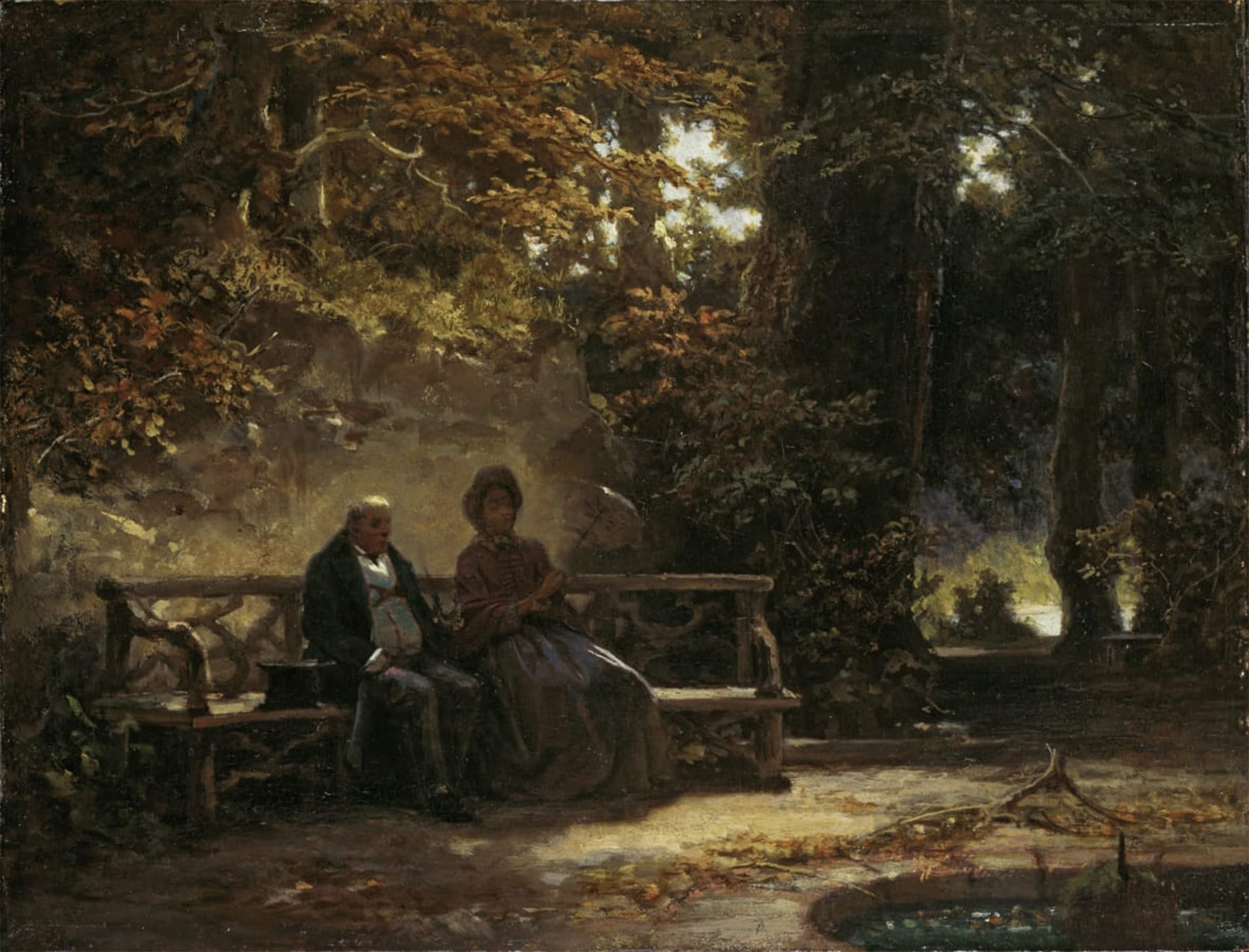 Cuadro Carl Spitzweg para salones elegantes: pintura al óleo decorativa de 60x90cm 5
