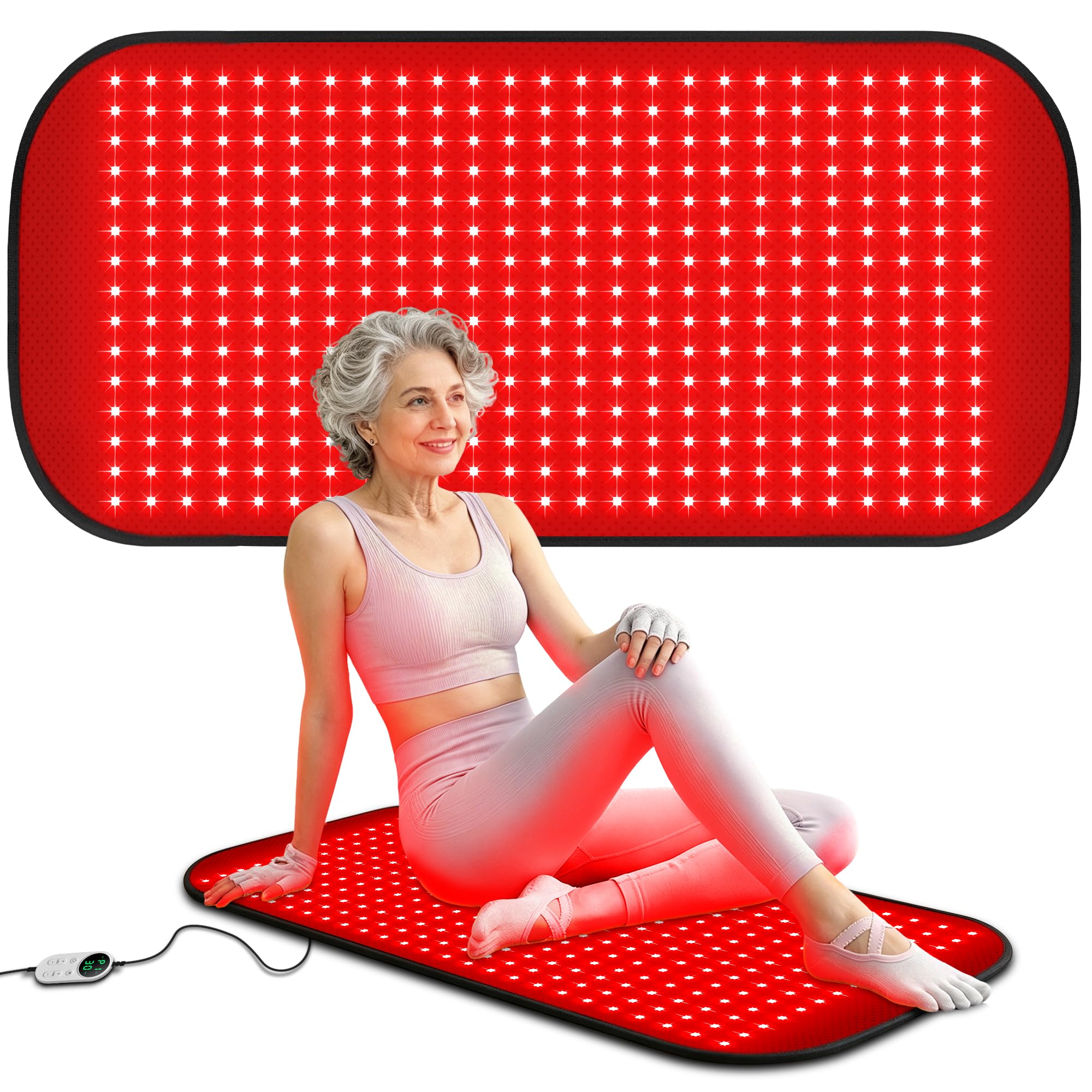 Red Light Therapy for Body,FSA&HSA Eligible Infrared Light Therapy Mat,34.5" x 16.3" Dual…
