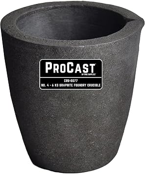 #4-6 Kg ProCastTM Foundry Clay Graphite Crucibles Cup Furnace Torch Melting Casting Refining Gold Silver Copper Brass Aluminum
