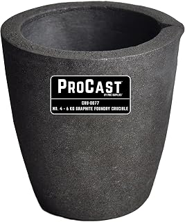 #4-6 Kg ProCast™ Foundry Clay Graphite Crucibles Cup Furnace Torch Melting Casting Refining Gold Silver Copper Brass Aluminum