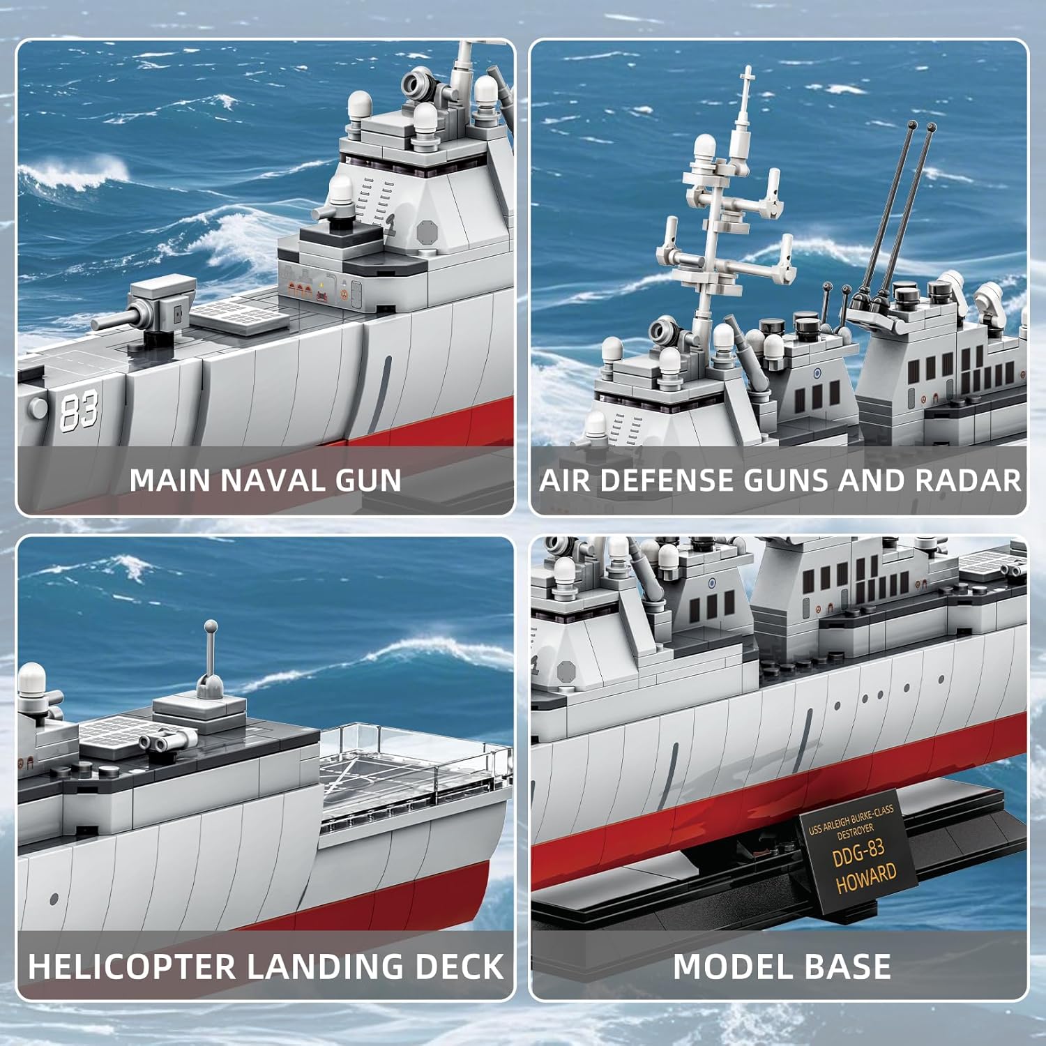 Mov stone Navy Destroyer Building Set, A Gift Compatible with Lego Sets for Boys 8-14 & Adults, Perfect for Military Enthusiasts and Builders Alike (600pcs)