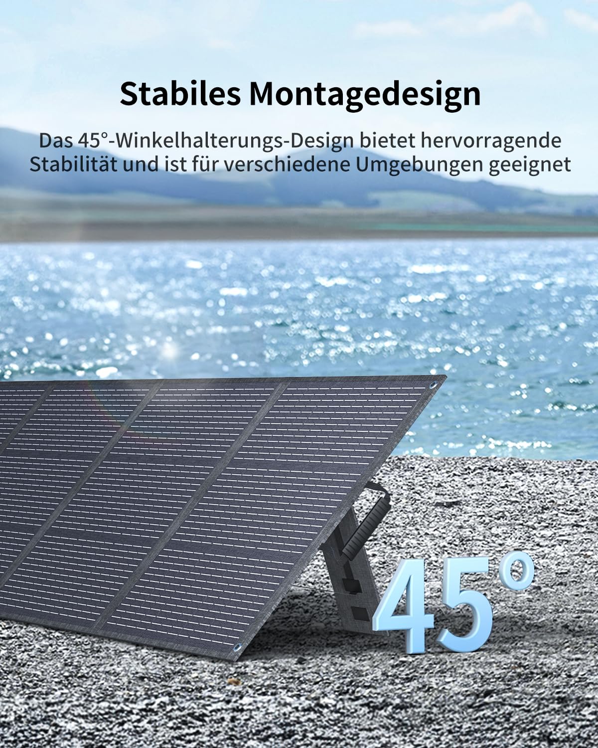 ABOK Asp200 200W faltbares Solarpanel für Powerstation, Camping & Wohnmobil | Tragbares Solarmodul für Solargenerator, Outdoor-Notstromversorgung, ideal für Camping, Wohnmobil, Garten und Off-Grid-Strom