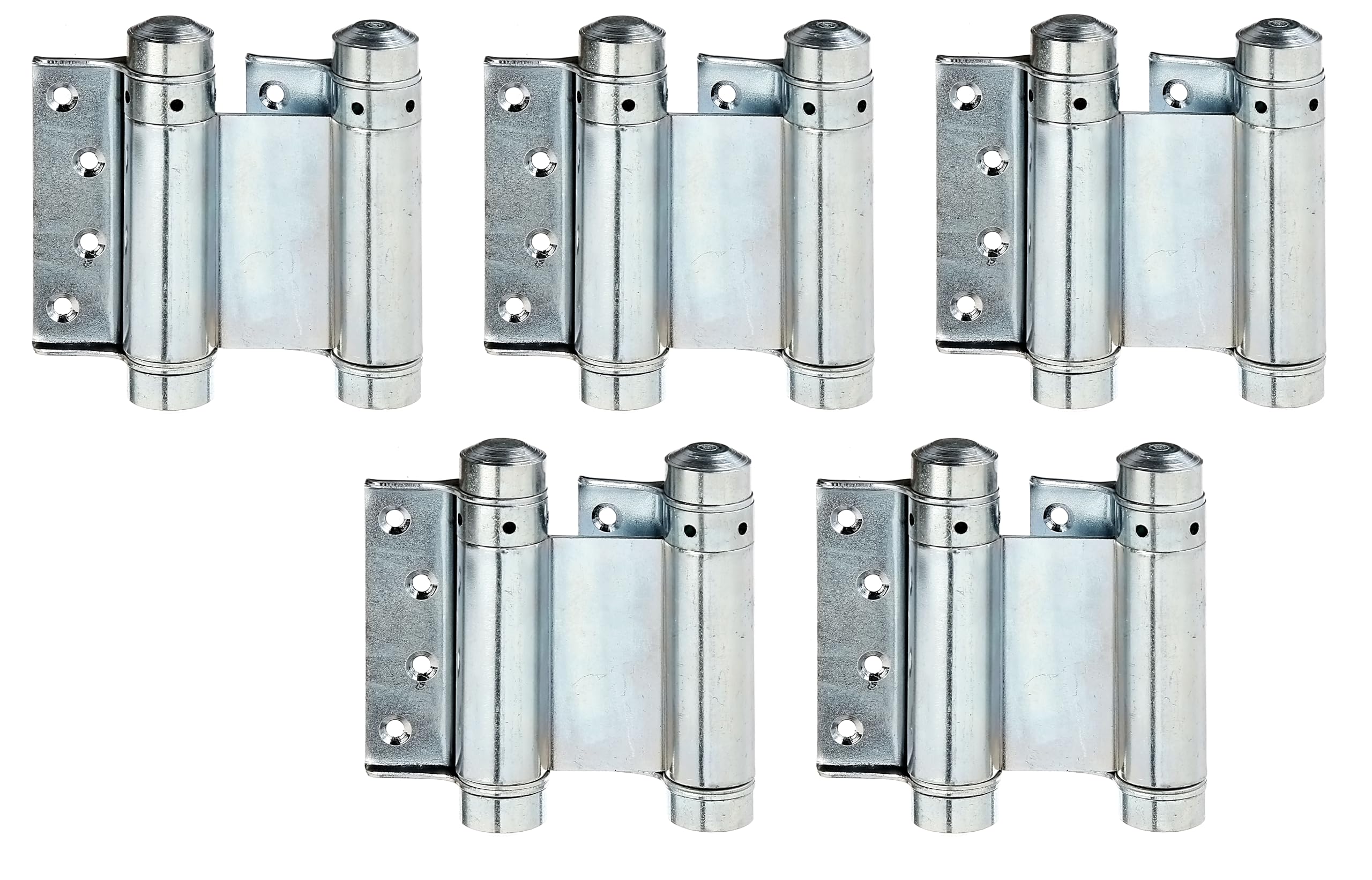 Alberts 852535 Bisagra para puertas vaivén, Galvanizado en azul, Altura 76 mm, Juego de 5