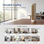 Cooling Ace Portable Air Conditioner, New Cooling Fan with 3 Speeds & LED Touch Screen, Personal Evaporative Air Cooler with USB Rechargeable, for Bedroom Office Home (1PCS Gray)