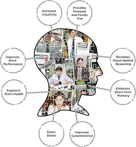 Miniatura 5 de AQUARIUS The Office Cast Collage Puzzle (rompecabezas de 1000 piezas) – Sin deslumbramiento – Ajuste de precisión – Mercancía y coleccionables con
