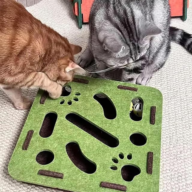 Foto 2 de 6 de Cat Nail File Enrichment Box, Interactive Cat Scratch Puzzle Toy with Bell