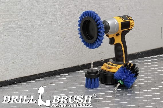 Boat Cleaning Supplies - Boat Deck Power Scrubber Set - Deck Scrub Brush