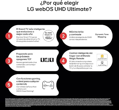 LG Ultimate AI 43UA75006LA UHD Smart TV - 43 4K UHD HDR10 Pro, webOS 25, α7 Gen8, Dolby Digital Plus, VRR, HDMI x3
