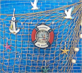 Hemp Rope Net Protection Net Child Safety Net Hemp Rope Net 1*3M Hand-woven Hemp Rope Nets Safety Playground Rock Cords Ladder Plant Climbing Decorative Netting Rope Jute Weaving(Size:2*10m（7*33ft）)