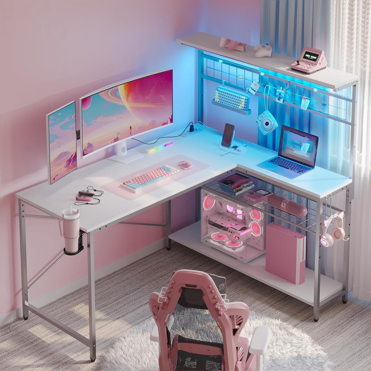 Bestier 51 L Shaped Gaming Desk