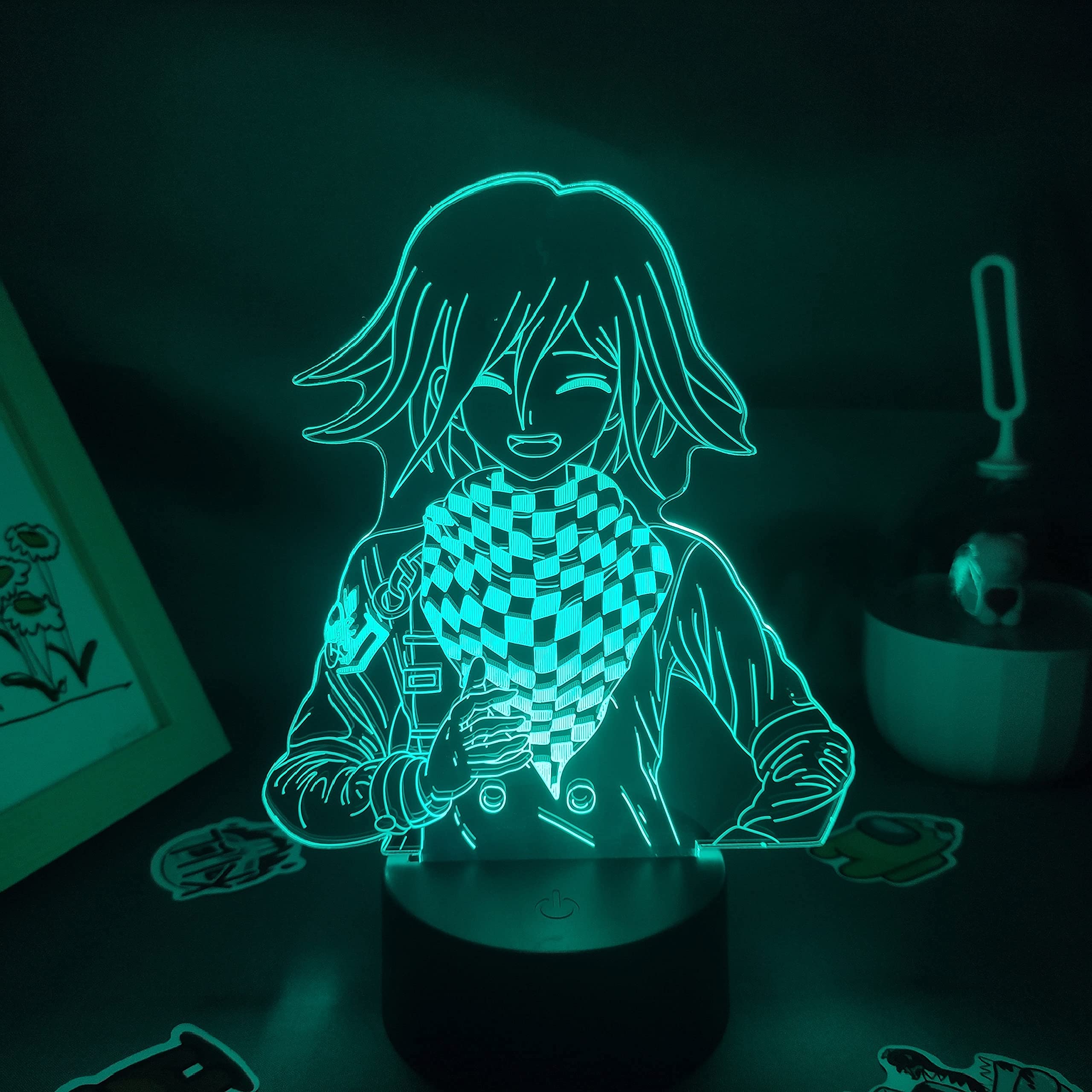 Anime V3 Killing Harmony 3D Night Light Kokichi Ouma Led Lights for Bedroom Decor Kids Birthday Gift Kokichi Ouma 3D Light 7 Colors