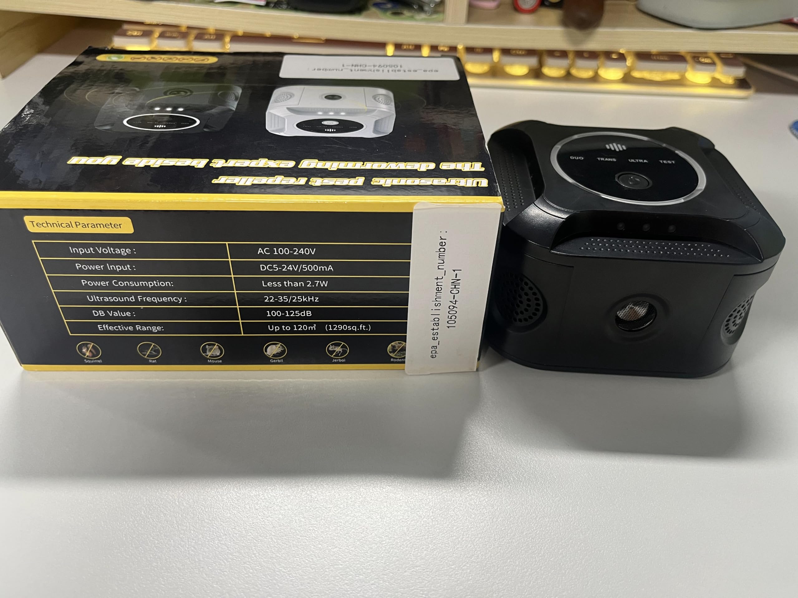 Repelente ultrasónico de ratones de 360° para control de plagas en interiores para roedores, ratones, ratas, ardillas, murciélagos, cucarachas, arañas, hormigas, insectos, dispositivo repelente