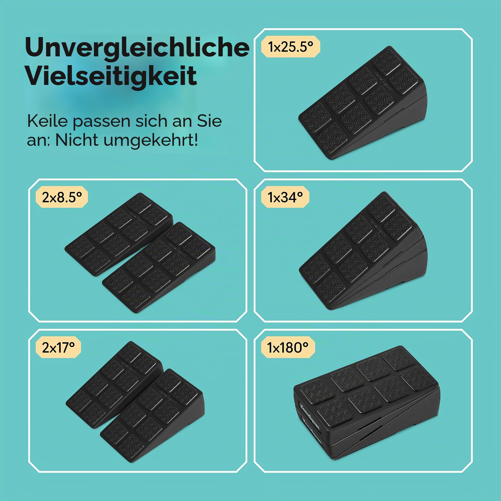 Squat Wedge – Kniebeugen-Keil-Block 235,9 kg Tragkraft – Schrägbrett für Wadendehnung – Wadendehner, schräges Brett – Yoga-Blöcke