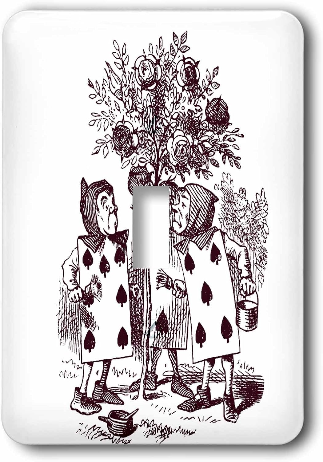 3dRose lsp_178980_1 Painting The Roses Red Vintage Alice in Wonderland Light Switch Cover image 2