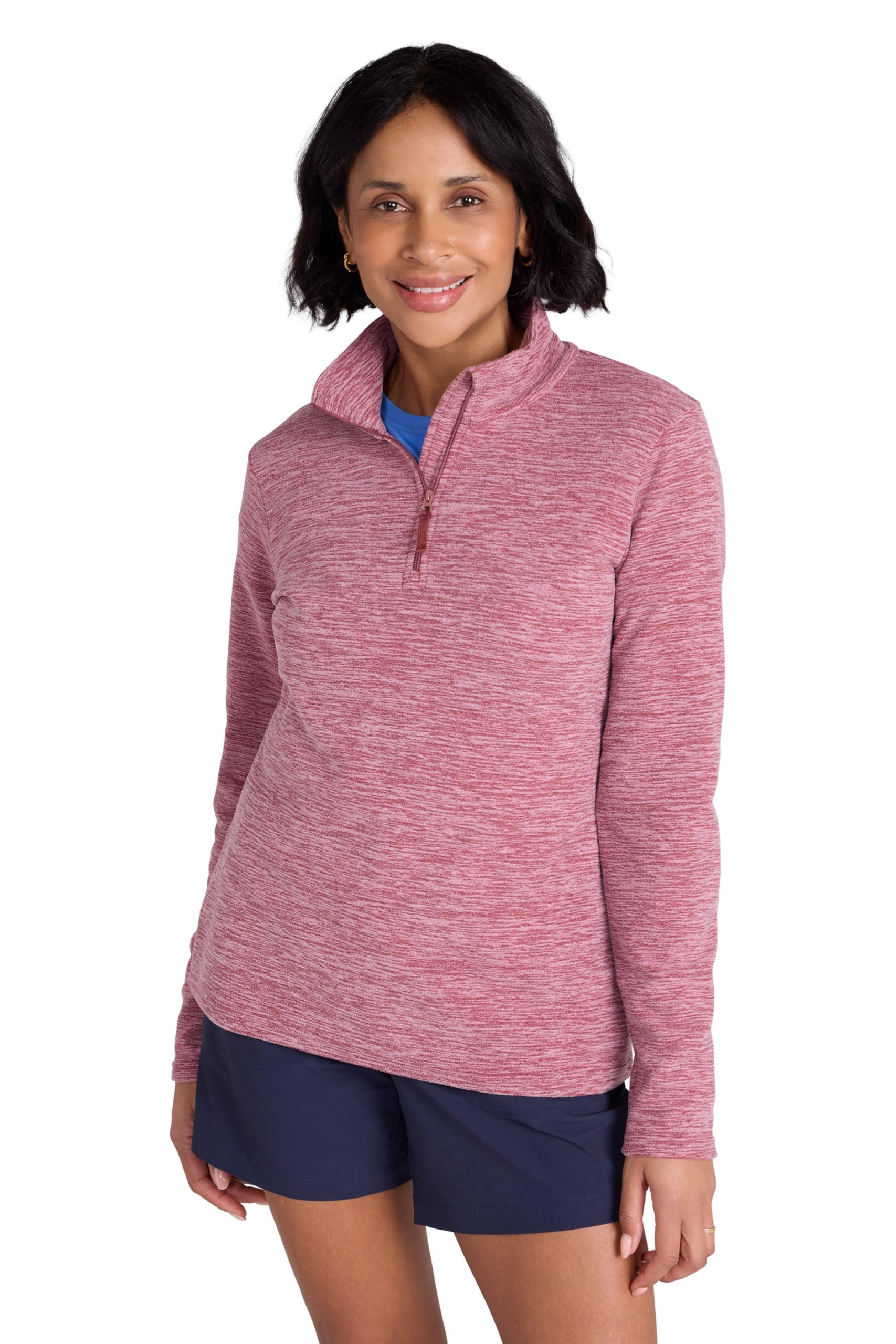 Snowdon Melange Womens Fleece - Pink