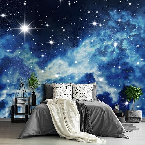 Miniatura 1 de Fightal - Murales de planetas para niños, telón de fondo de galaxia, sistema solar, cielo nocturno estrellado, techo, cine en casa, universo para