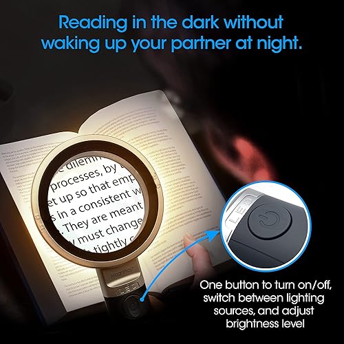 Miniatura 6 de MagniPros See Things Differently Lupa extragrande 4X con 3 luces LED ultra brillantes y lente de zoom 25X, brillo ajustable para leer impresiones