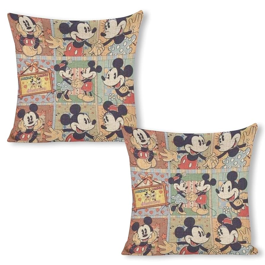 ミッキーマウス　クッションカバー Amazon.co.jp: クッションカバー ミッキーマウス 枕カバー 2枚