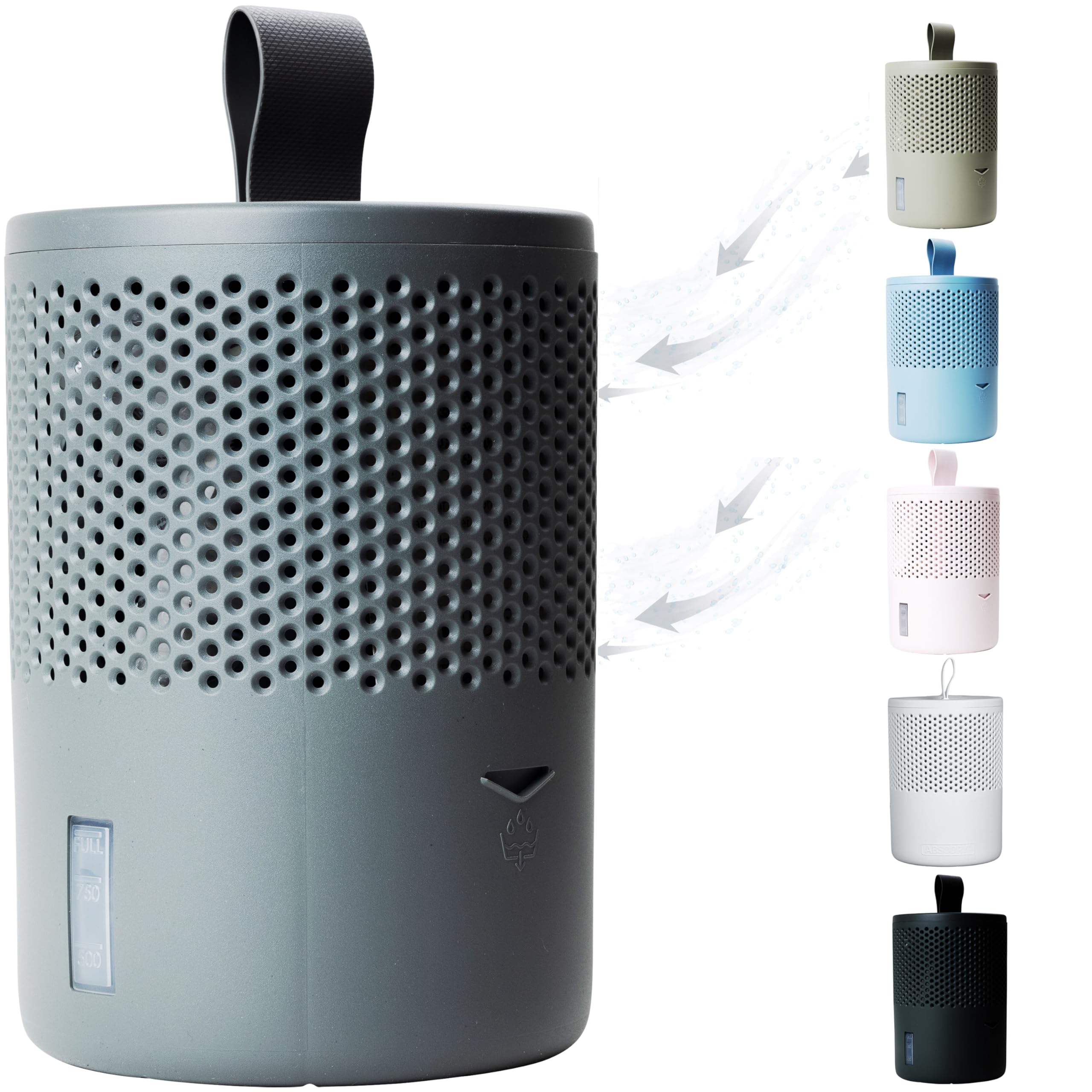 Moisture Absorber 1.3lb Bag — Dehumidifier for Bedroom, Electricity & Battery Free Dehumidifiers for Home, Air Cleaner Odor Eliminator for Home Up to 90 Days, 165 ft² Gray 1 Pk