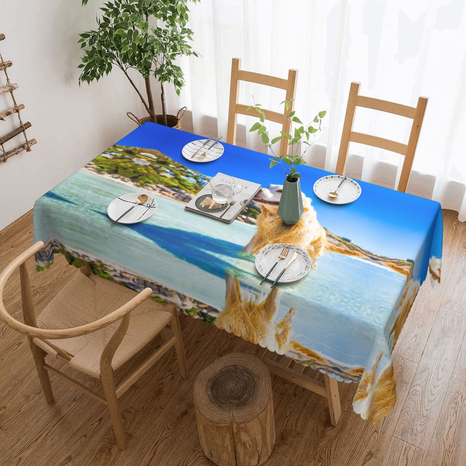 Nappe rectangulaire Golden Retriever pour pique-nique et fêtes en famille
