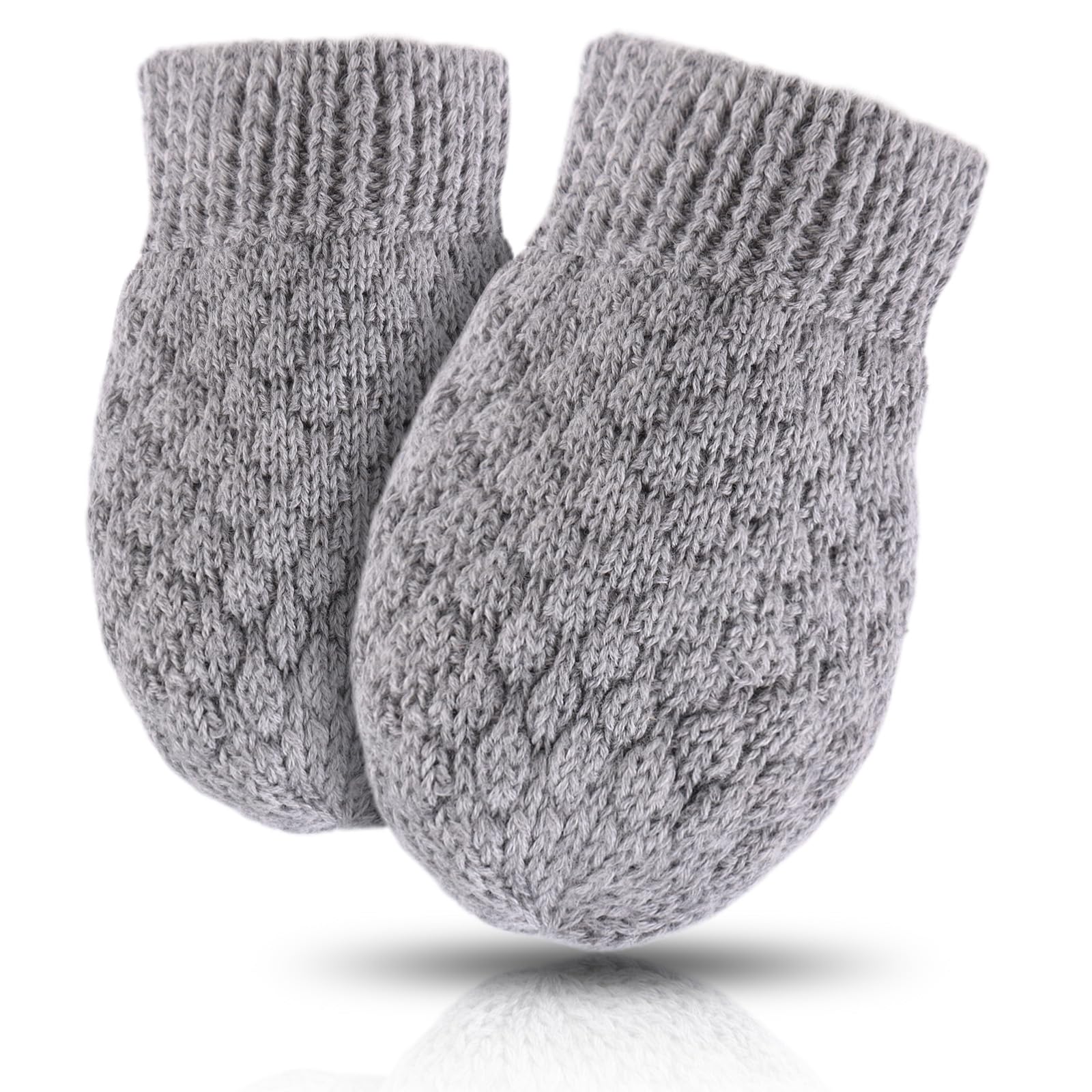 Baby Knit Mittens Toddler Boys Girls Gloves Winter Infant Newborn No Scratch Mitten 0-3 Years