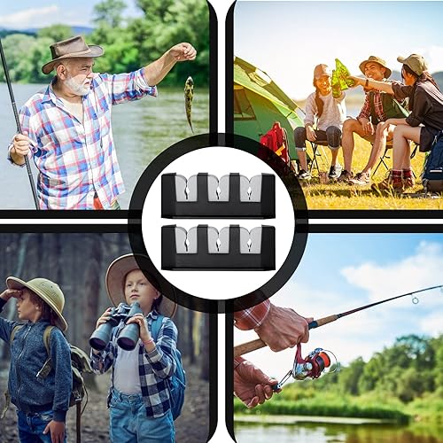 Miniatura 7 de Sratte 4 soportes para caña de pescar para barco de pesca, soporte de pared para caña de pescar, soporte horizontal de espuma EVA, soporte de caña