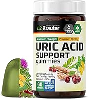 Vista 1 de BIO KRAUTER Gomitas de apoyo de ácido úrico – 60 masticables veganos – Soporte de ácido úrico con extracto de cereza agria y piedra chanca 4:1