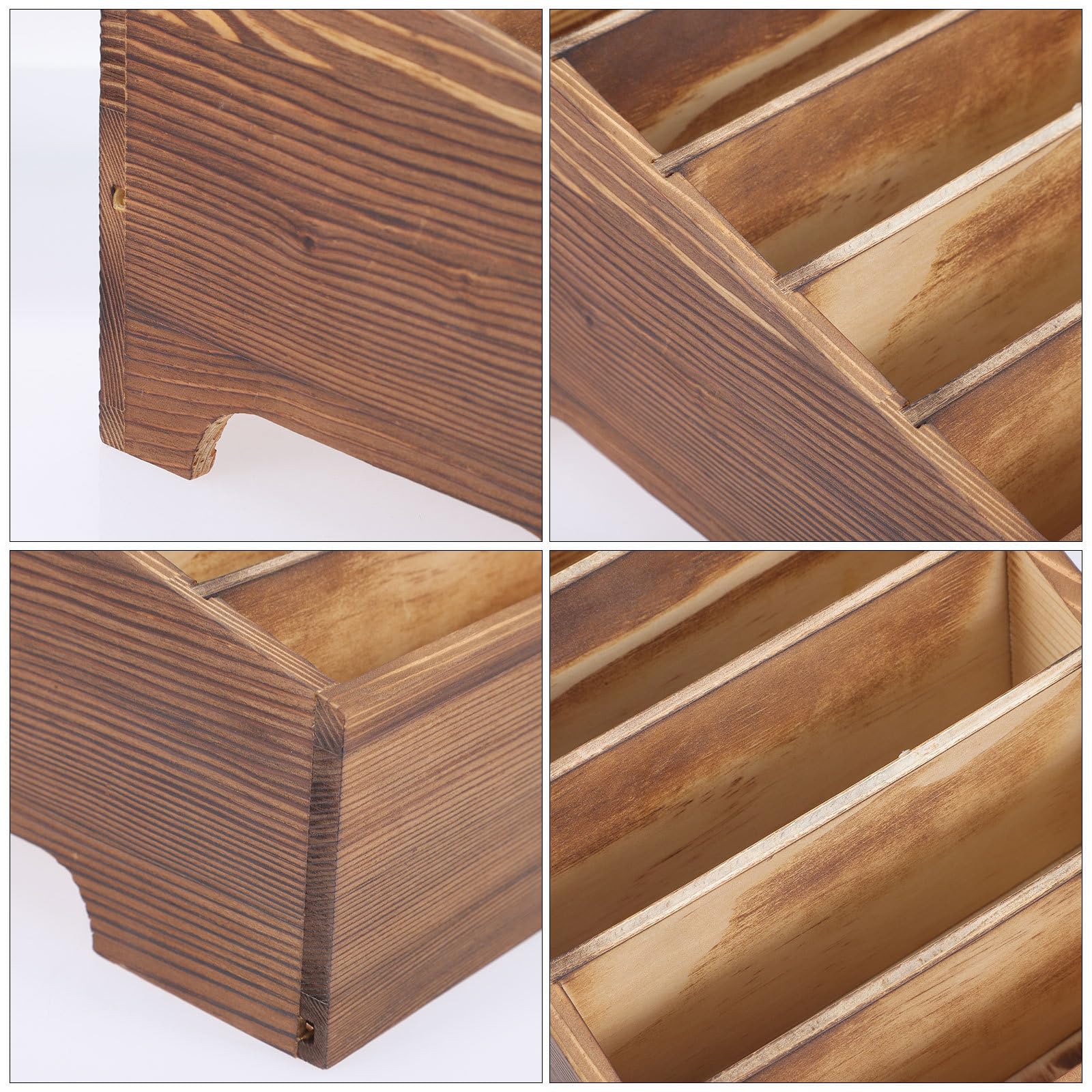 Gatuida Caja Organizadora de Madera Diseño Retro y Compartimentos Múltiples para Teléfonos y Material de Oficina, Adecuado para Escritorio y Sala de Reuniones