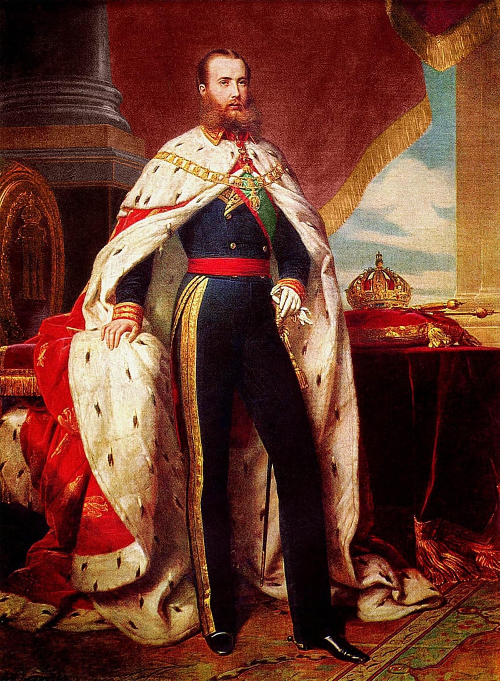 POSTERIIk Vintage Print Pop Art Landscape Artwork Portrait of Maximilian I of Mexico by Xaver Winterhalter Art Prints for Office Home Decor 60x90cm