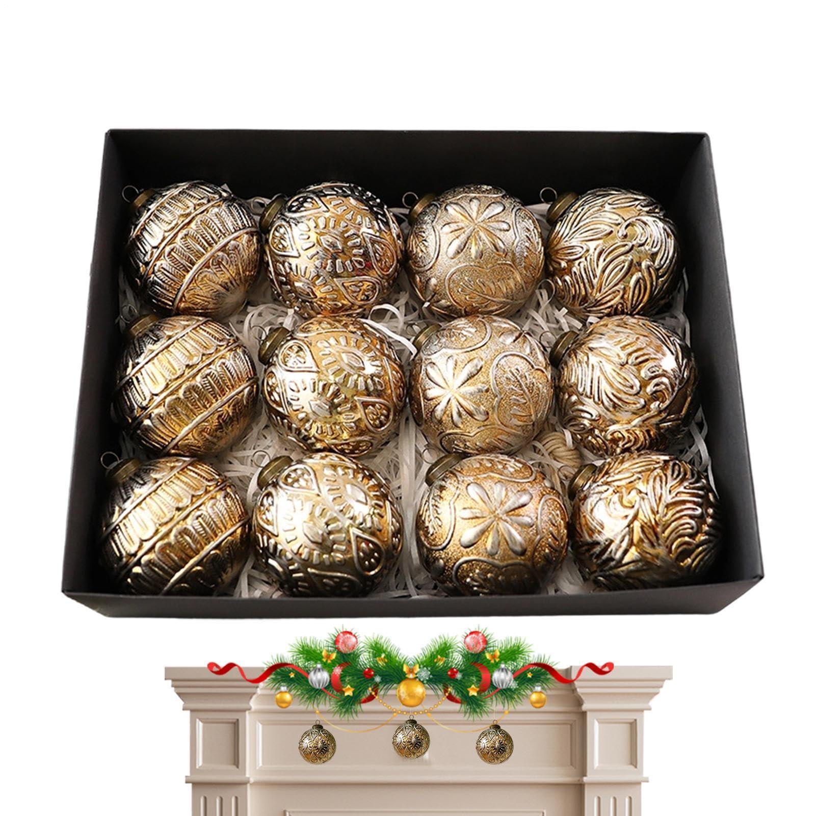 Christbaumkugeln Christbaumschmuck Set 12-teiliges Set aufhängbarer