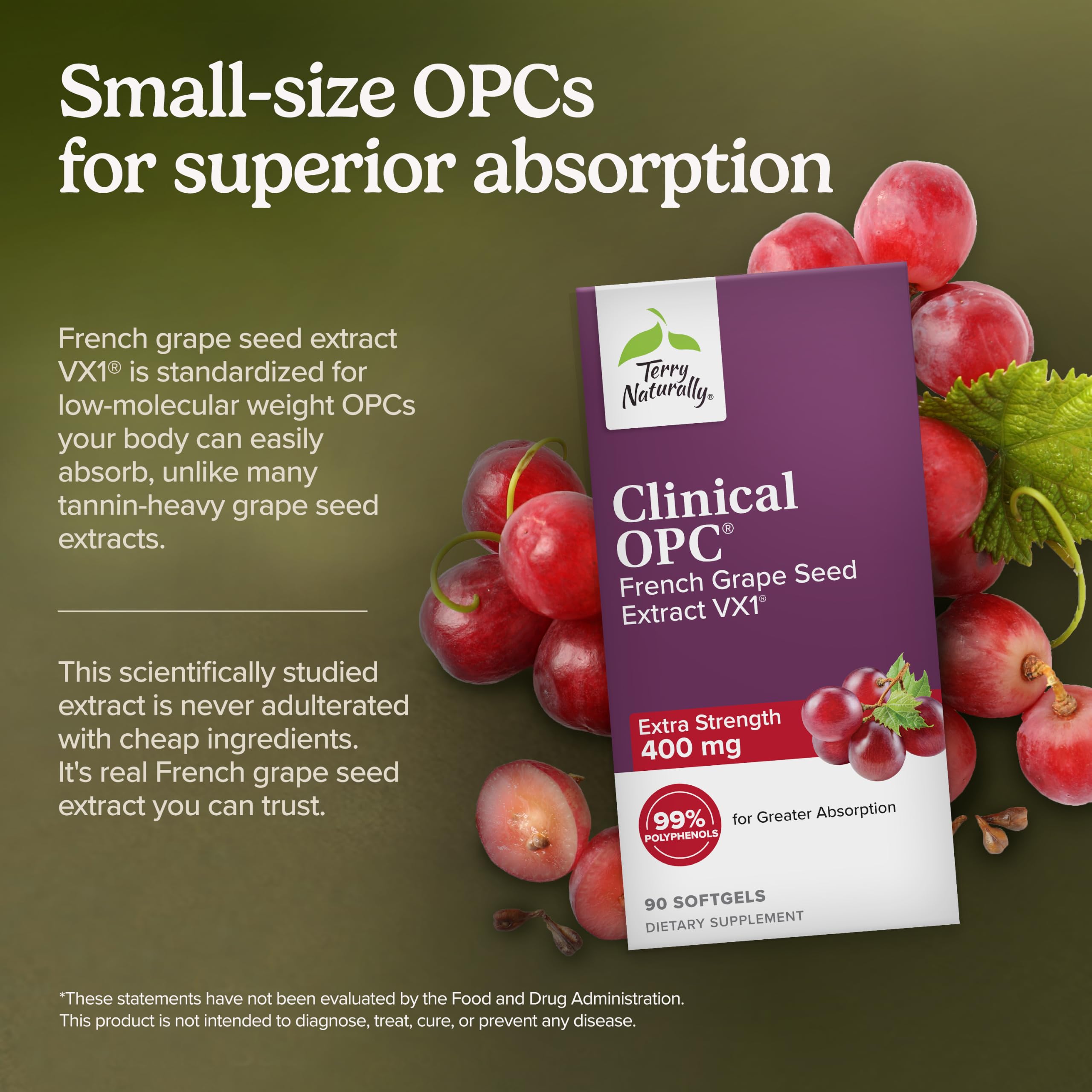 Terry Naturally Clinical OPC Extra Strength - Heart Health - 90 Count — Amazon image 3